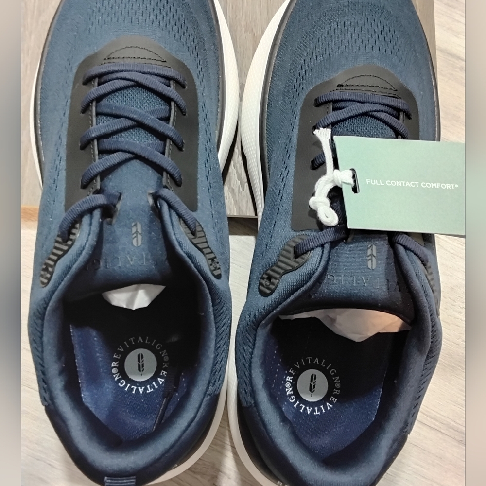 NEW Revitalign Men's GAIA Navy Blue Ortho Stretch Breathable Mesh Shoe SIZE 11.5 - Picture 8 of 16